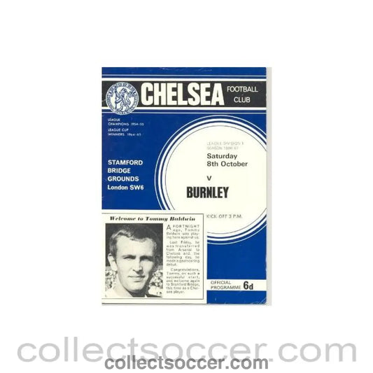 1966 - Chelsea v Burnley official programme 08/10/1966 Football League