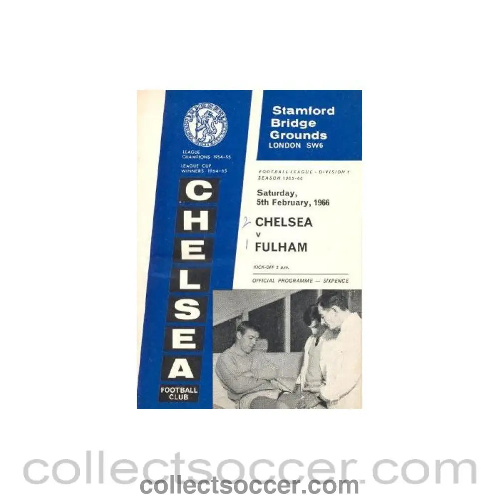 1966 - Chelsea v Fulham official programme 05/02/1966