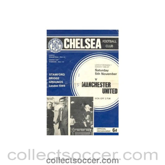 1966 - Chelsea v Manchester United official programme 05/11/1966 Football League