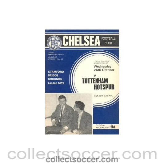 1966 - Chelsea v Tottenham Hotspur official programme 26/10/1966 Football League