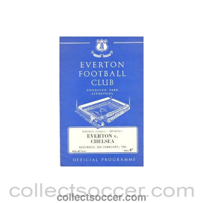 1966 - Everton vChelsea official programme 26/02/1966