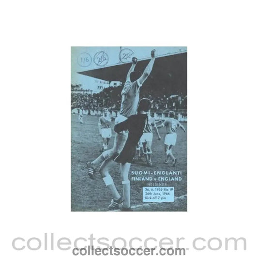 1966 Finland v England official programme 26/06/1966 - Collect Soccer