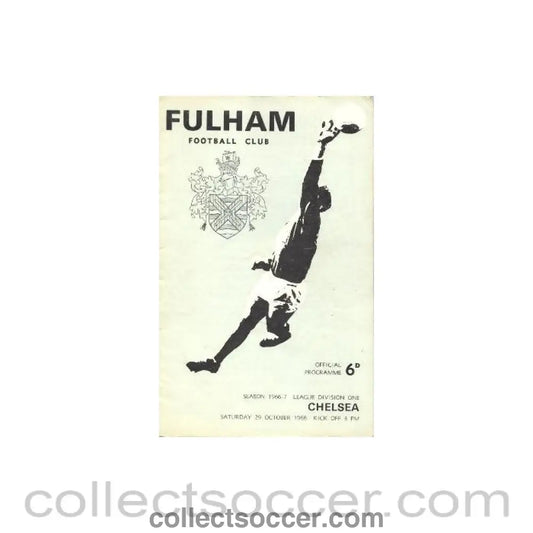 1966 - Fulham vChelsea official programme 29/10/1966