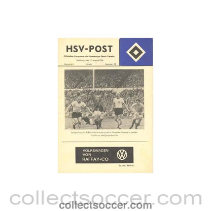 1966 - Hamburger Sport Verein vChelsea official programme 12/08/1966 - Collect Soccer