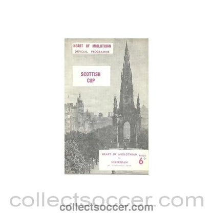 1966 - Heart of Midlothian v Hibernian official programme 19/02/1966 Scottish Cup - Collect Soccer