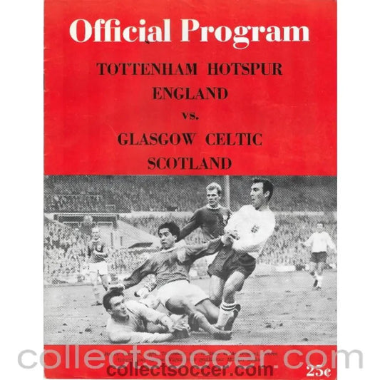 1966 - In Toronto Tottenham Hotspur v Celtic 21/5/1966 Programme - Collect Soccer