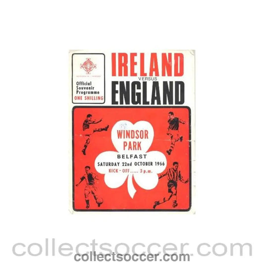 1966 - Ireland v England official programme 22/10/1966 - Collect Soccer