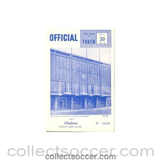 1966 - Leeds vChelsea official programme 04/04/1966