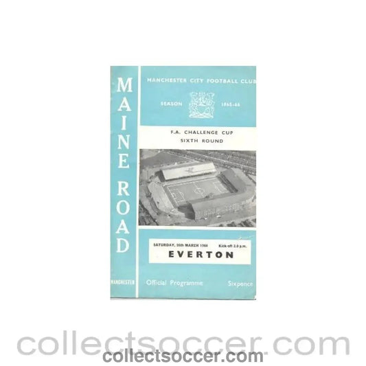 1966 - Manchester City v Everton official programme 26/03/1966 - Collect Soccer