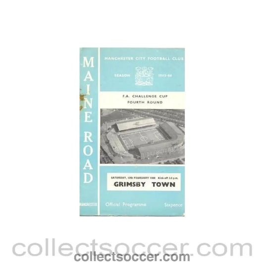 1966 - Manchester City v Grimsby Town official programme 12/02/1966 - Collect Soccer