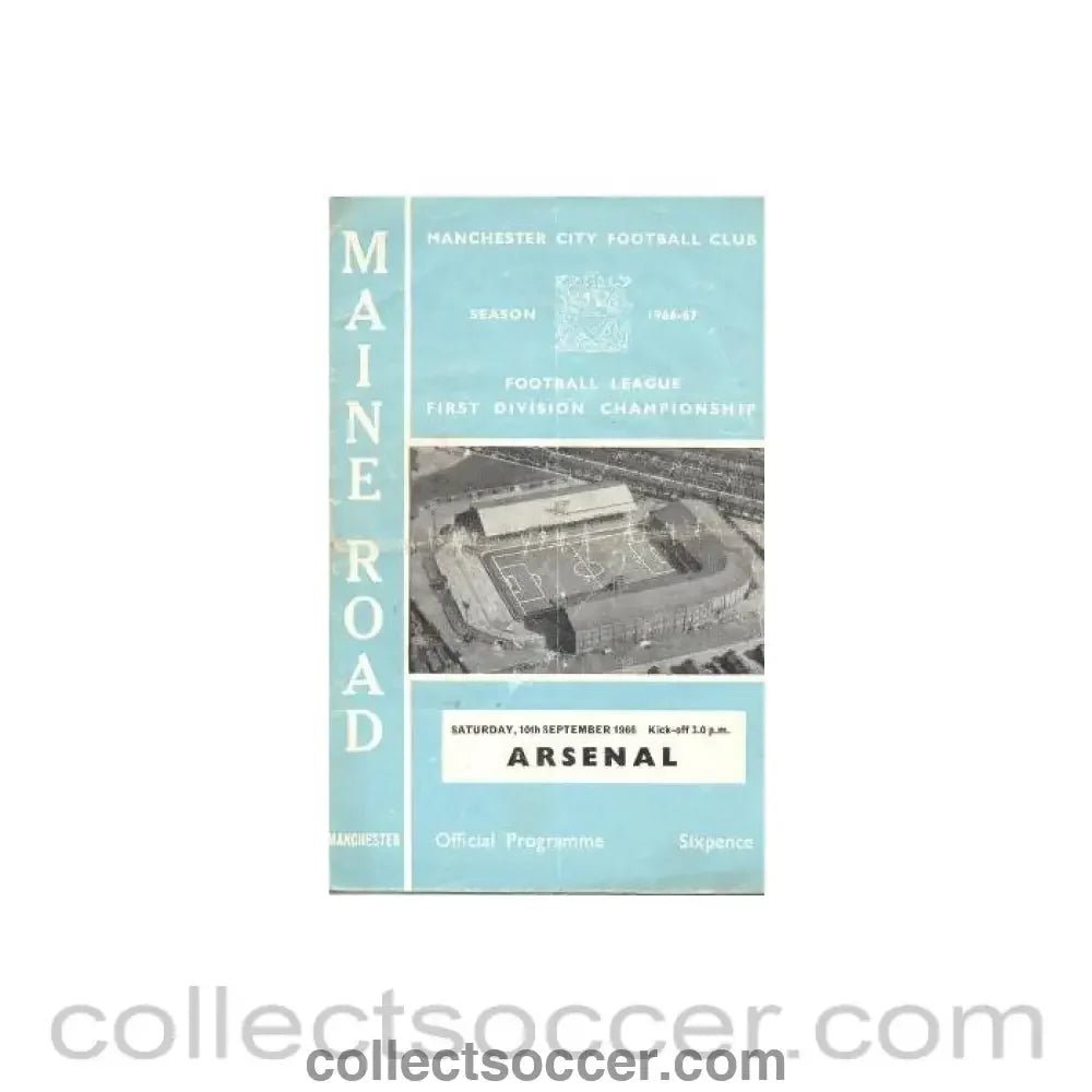 1966 - Manchester City v Tottenham Hotspur official programme 10/09/1966 Football League - Collect Soccer