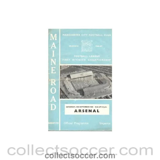1966 - Manchester City v Tottenham Hotspur official programme 10/09/1966 Football League - Collect Soccer
