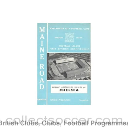 1966 - Manchester City vChelsea official programme 01/10/1966