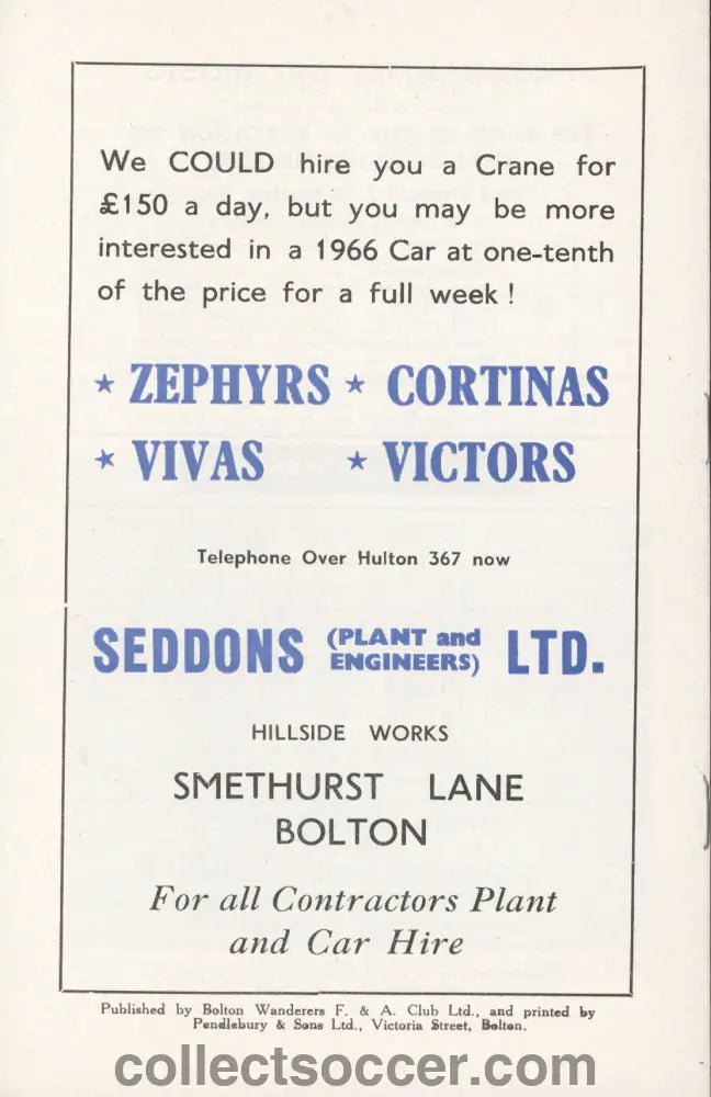 1966 - Manchester United v Everton official programme 23/04/1966 FA Cup Semi - Final - Collect Soccer
