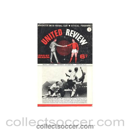 1966 - Manchester United vChelsea official programme 15/10/1966