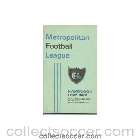 1966 - Metropolitan Football League Handbook 1966-1967
