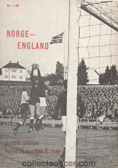 1966 Norway v England Official Programme