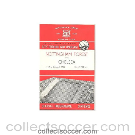 1966 - Nottingham Forest vChelsea official programme 12/04/1966