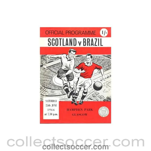 1966 Scotland v Brazil official programme 25/06/1966 - Collect Soccer