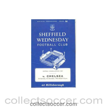 1966 - Sheffield Wednesday vChelsea official programme 31/12/1966 - Collect Soccer