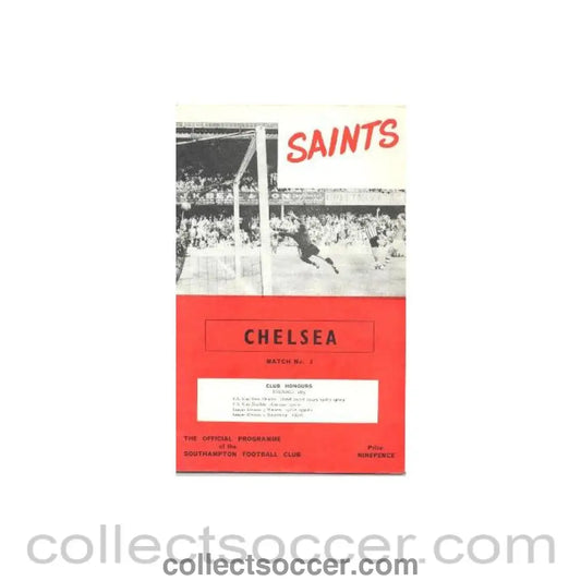 1966 - Southampton vChelsea official programme 03/09/1966
