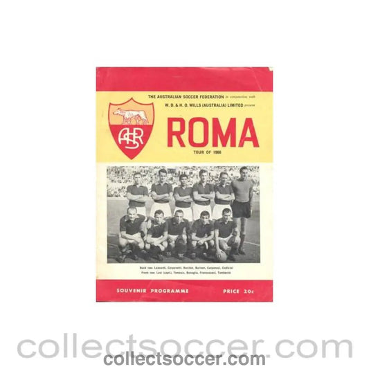 1966 Victorian State X1 v Roma Official Programme - Collect Soccer