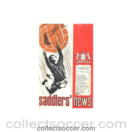 1966 - Walsall v Middlesbrough official programme 19/11/1966 Football League - Collect Soccer