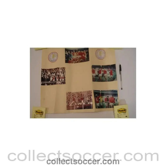 1966 World Cup - 5 colour photographs pasted on a hard board - Collect Soccer