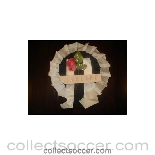 1966 World Cup England Vintage Rosette with rose - Collect Soccer