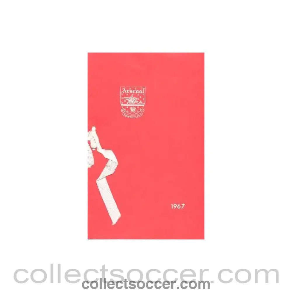 1967 - Arsenal - Dinner & Cabaret to The Honorary Stewards of Arsenal FC menu 04/12/1967