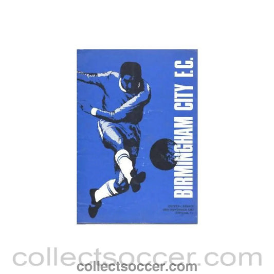 1967 - Birmingham City v Crystal Palace official programme 25/11/1967 - Collect Soccer