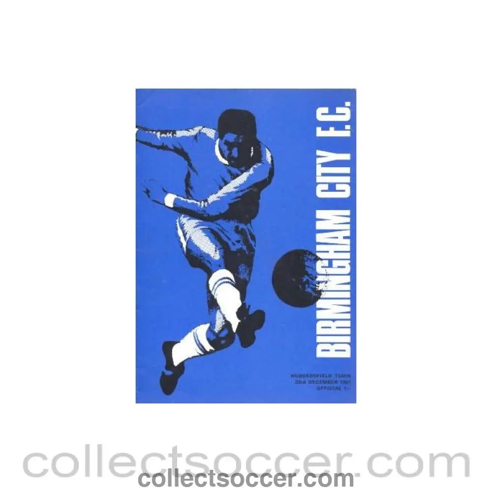 1967 - Birmingham City v Huddersfield Town official programme 23/12/1967 - Collect Soccer
