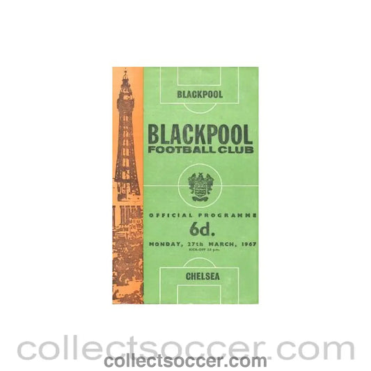 1967 - Blackpool vChelsea official programme 27/03/1967