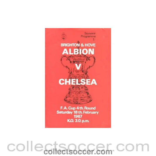 1967 - Brighton & Hove Albion vChelsea official programme 18/02/1967