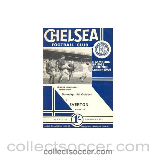 1967 - Chelsea v Everton official programme 14/10/1967