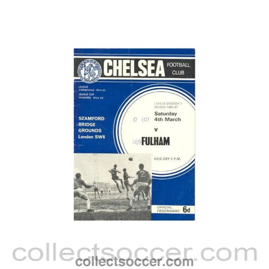 1967 - Chelsea v Fulham official programme 04/03/1967 Football League