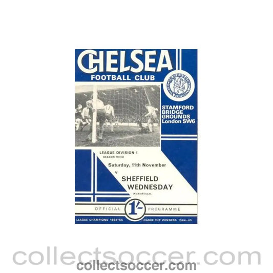 1967 - Chelsea v Sheffield Wednesday official programme 11/11/1967