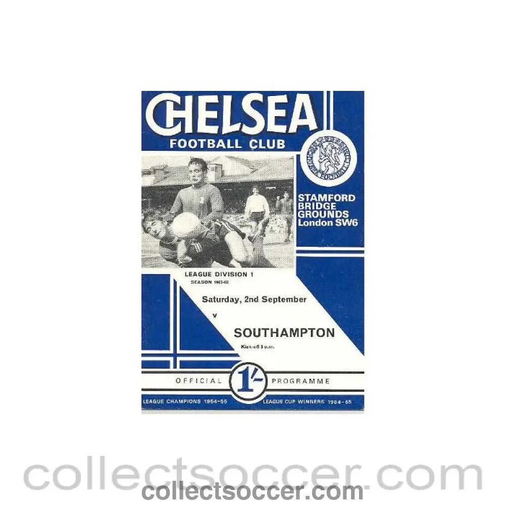 1967 - Chelsea v Southampton official programme 02/09/1967 - Collect Soccer