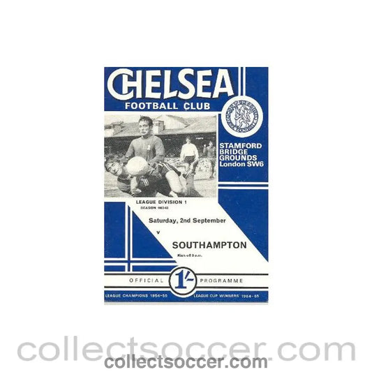 1967 - Chelsea v Southampton official programme 02/09/1967