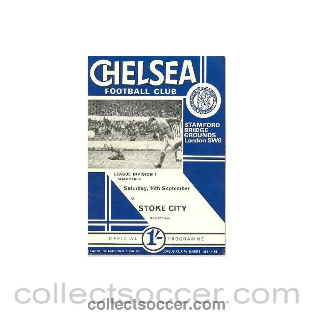 1967 - Chelsea v Stoke City official programme 16/09/1967
