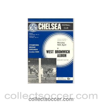 1967 - Chelsea v West Bromwich Albion official programme 10/04/1967 Football League - Collect Soccer