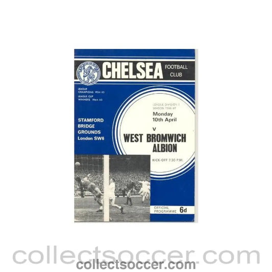 1967 - Chelsea v West Bromwich Albion official programme 10/04/1967 Football League