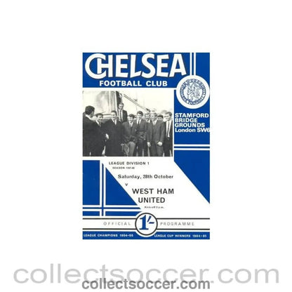 1967 - Chelsea v West Ham United official programme 28/10/1967 - Collect Soccer