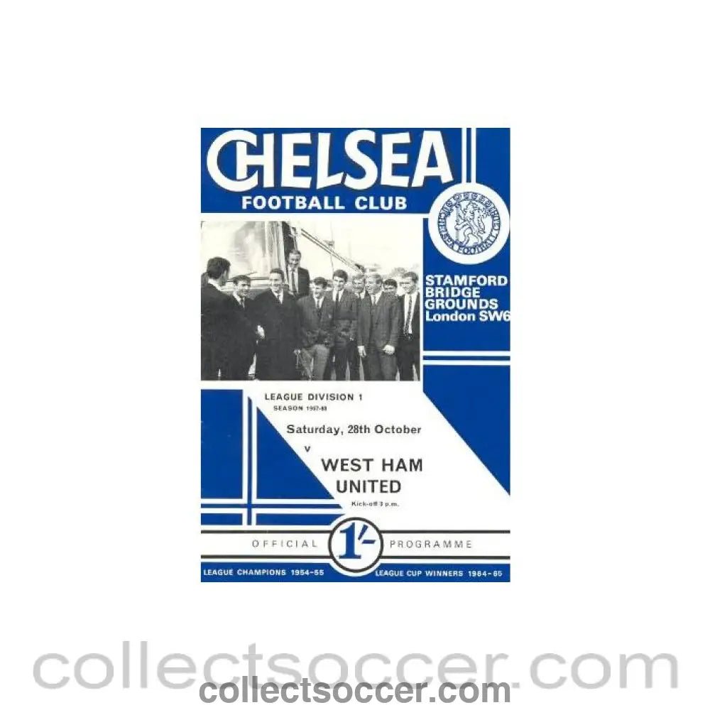 1967 - Chelsea v West Ham United official programme 28/10/1967 - Collect Soccer