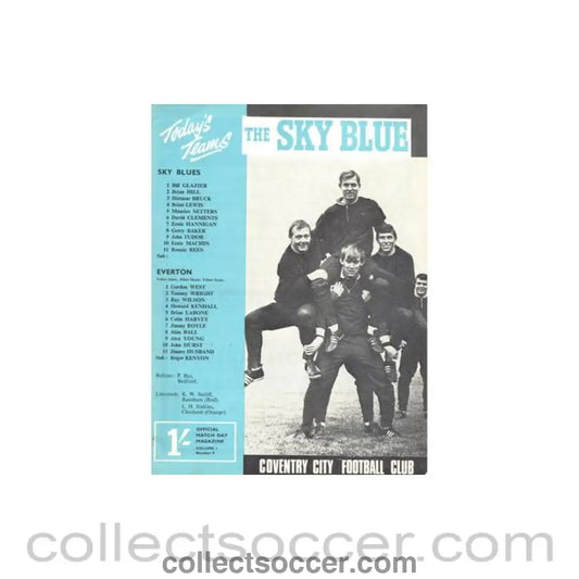 1967 - Coventry City v Everton official programme 25/11/1967 Football League