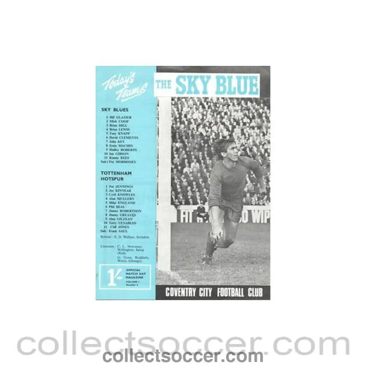 1967 - Coventry City v Tottenham Hotspur official programme 14/10/1967 Football League - Collect Soccer