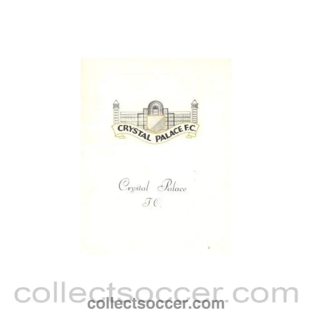 1967 - Crystal Palace v Birmingham City official programme 22/04/1967 - Collect Soccer