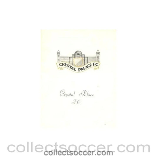 1967 - Crystal Palace v Birmingham City official programme 22/04/1967 - Collect Soccer