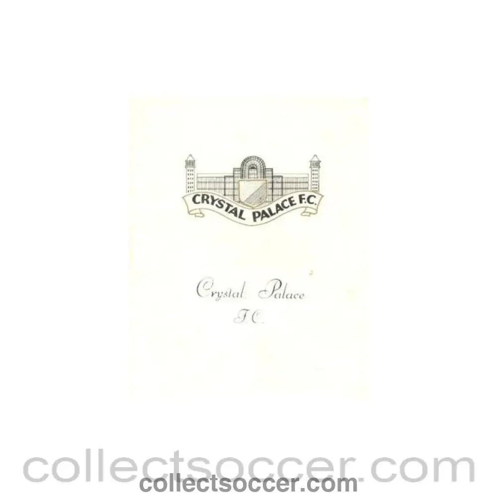 1967 - Crystal Palace v Coventry City official programme 08/04/1967 - Collect Soccer
