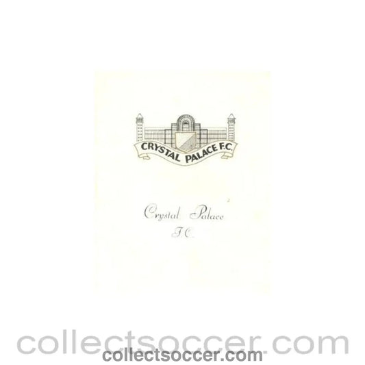 1967 - Crystal Palace v Coventry City official programme 08/04/1967 - Collect Soccer